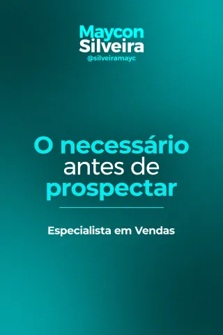 Aula: O necessário antes de prospectar
